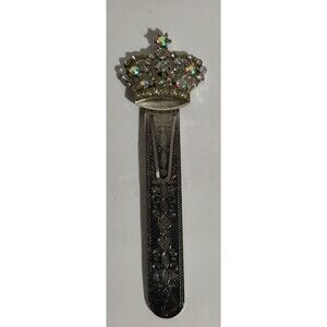 Crown Rhinestone Embedded Bookmark